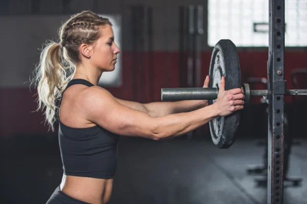 Girl lifting weights