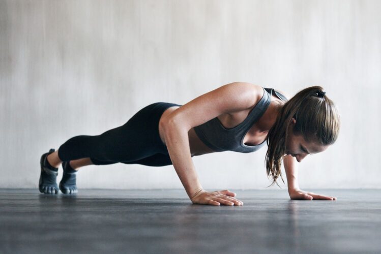 Woman doing push ups