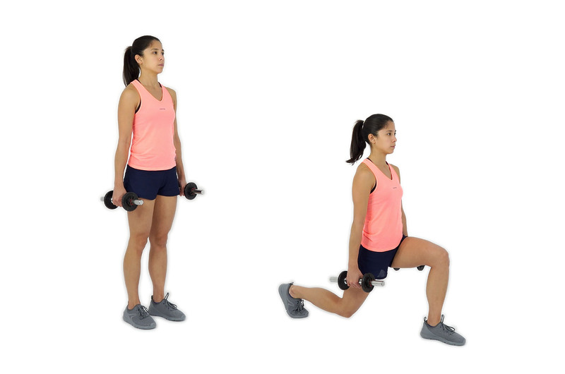 Dumbbell lunges