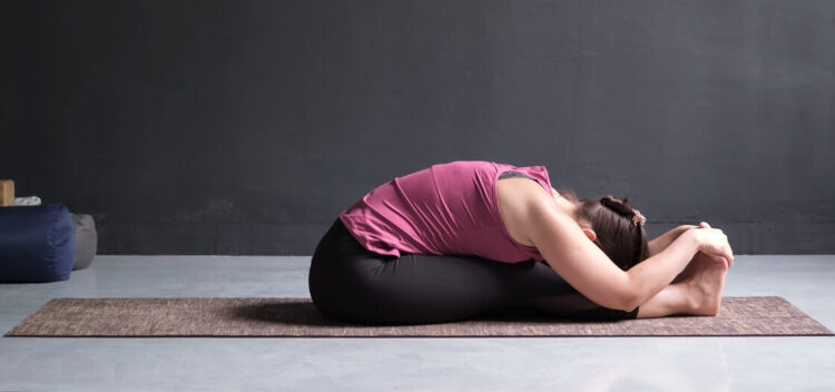 Seated forward fold paschimottanasana